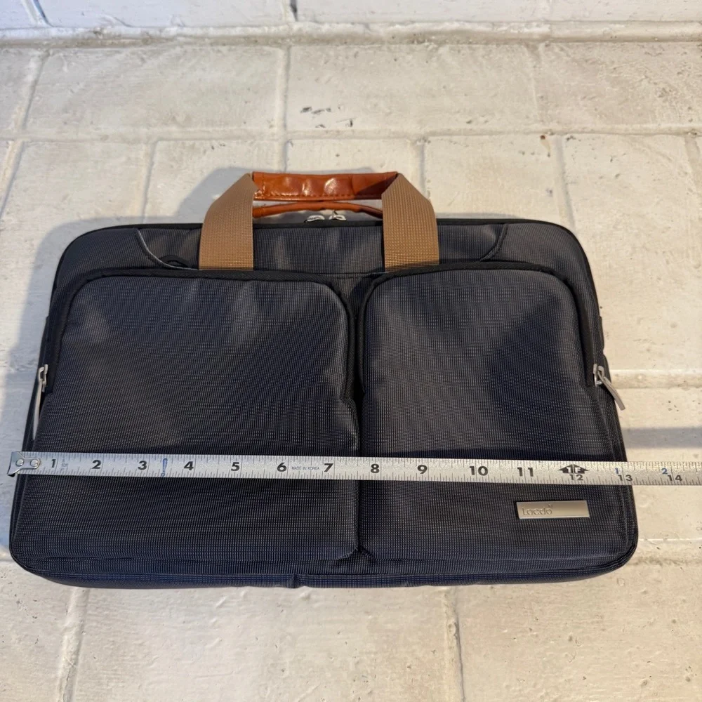 Lacdo 360° Protective Laptop Bag Sleeve Case Gray Brown